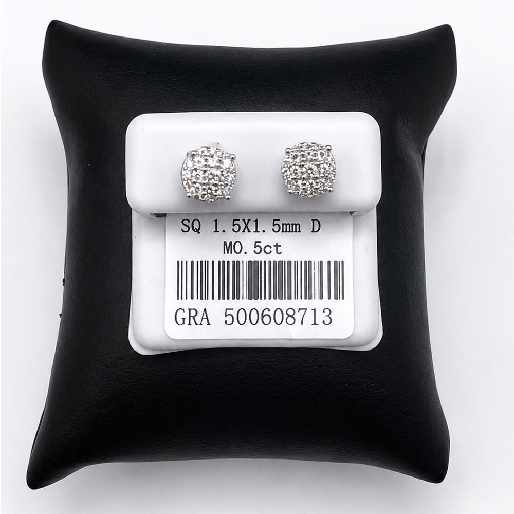 925 Sterling Silver 0.50CT MOISSANITE Stud Earrings - Screw back